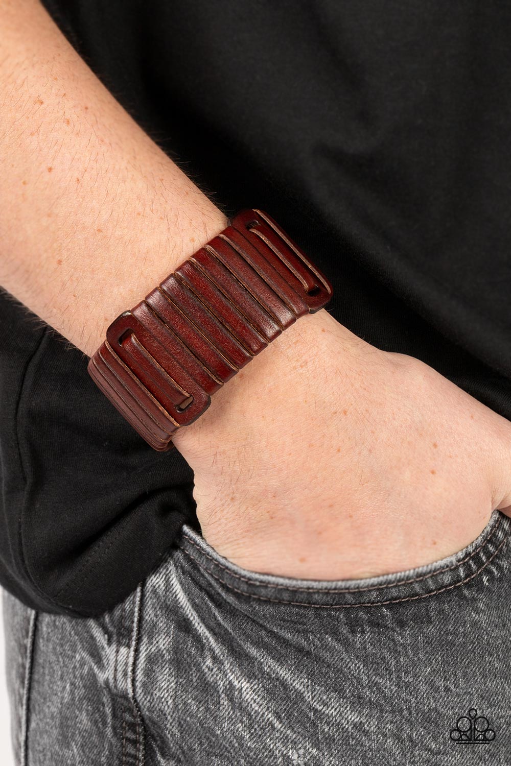 Leather Lumberyard - Brown Paparazzi Urban Bracelet