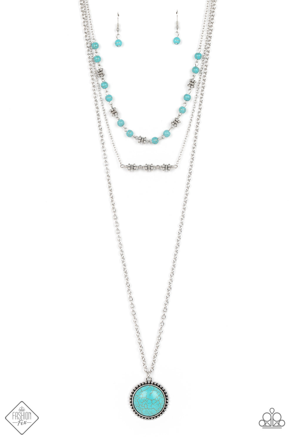 Sahara Symphony - Blue Paparazzi Fashion Fix Necklace