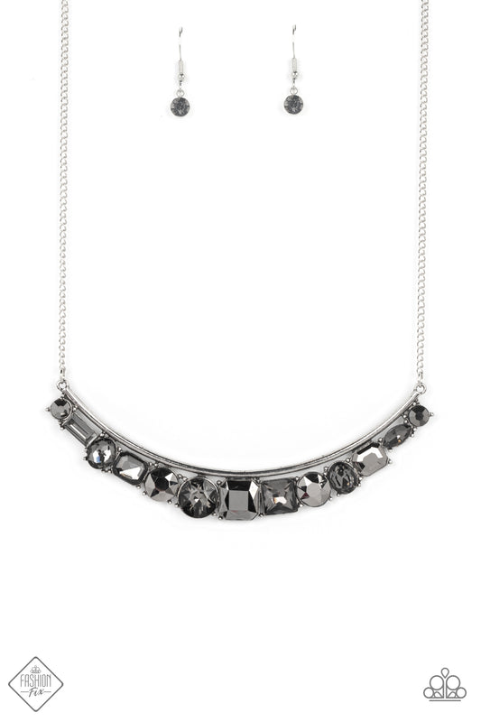 The Only SMOKE-SHOW in Town - Silver Paparazzi Fashion Fix Necklace