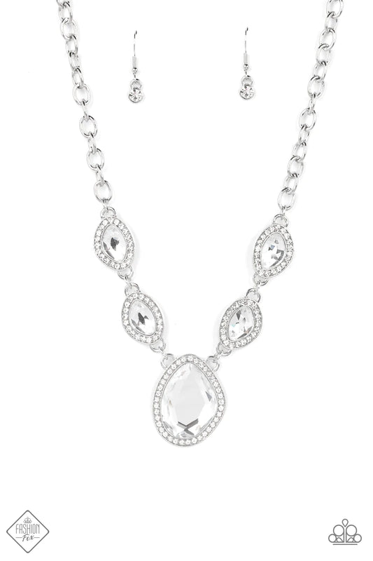 The Upper Echelon White Paparazzi Necklace (Exclusive Fashion Fix)