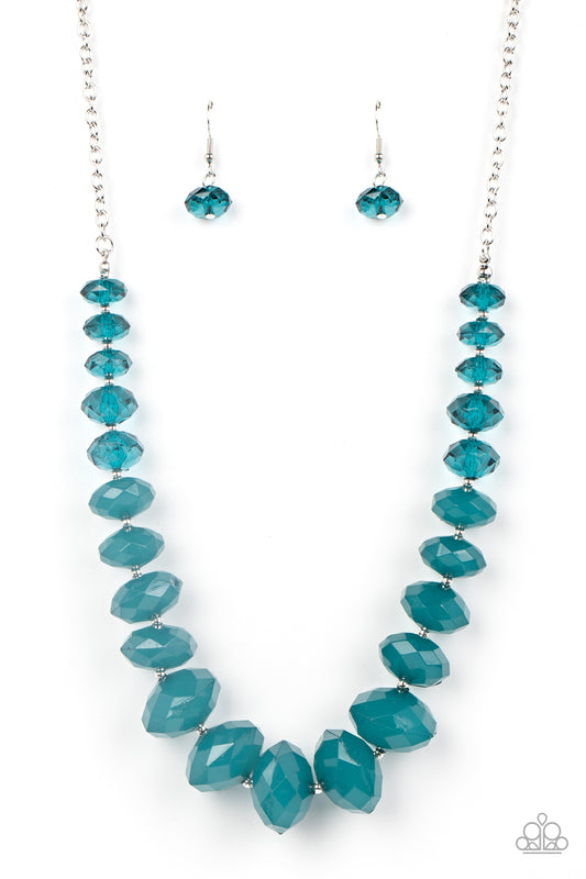 Happy-GLOW-Lucky - Blue Paparazzi Necklace