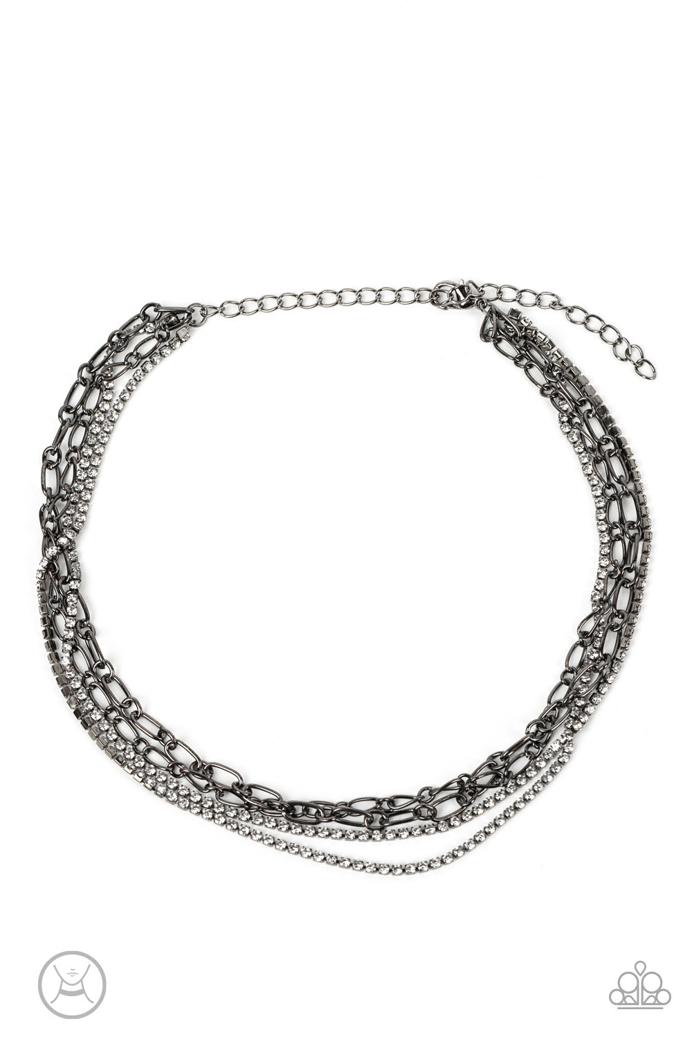 Glitter and Gossip - Black Paparazzi Choker Necklace