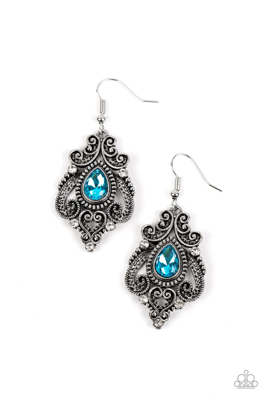 Palace Perfection - Blue Paparazzi Earrings