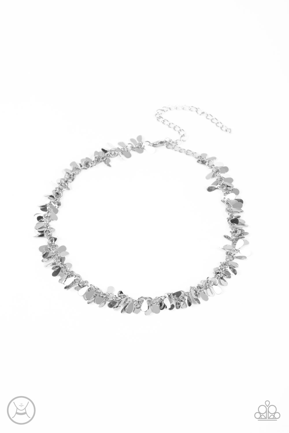 Surreal Shimmer - Silver Paparazzi Choker Necklace