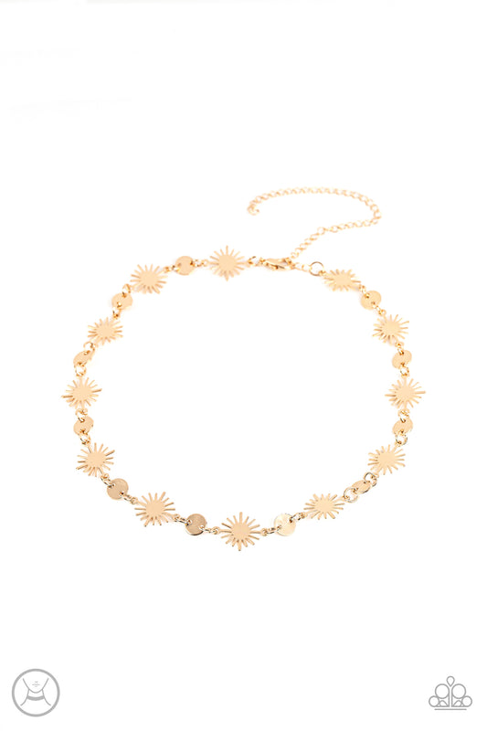 Astro Goddess - Gold Paparazzi Choker Necklace