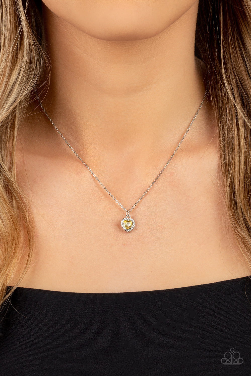 A Little Lovestruck - Yellow Paparazzi Necklace