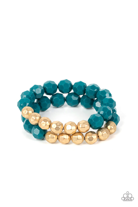 Grecian Glamour - Blue Paparazzi Bracelet