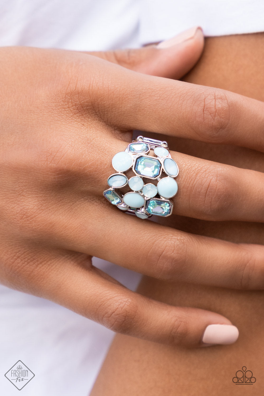 Multichromatic Meditation - Blue Paparazzi Fashion Fix Ring