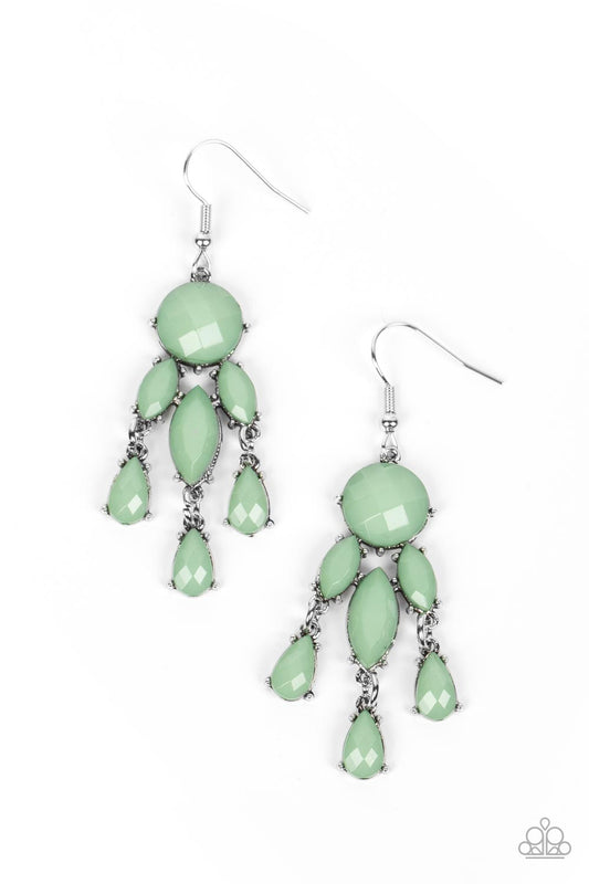 Summer Feeling - Green Paparazzi Earrings