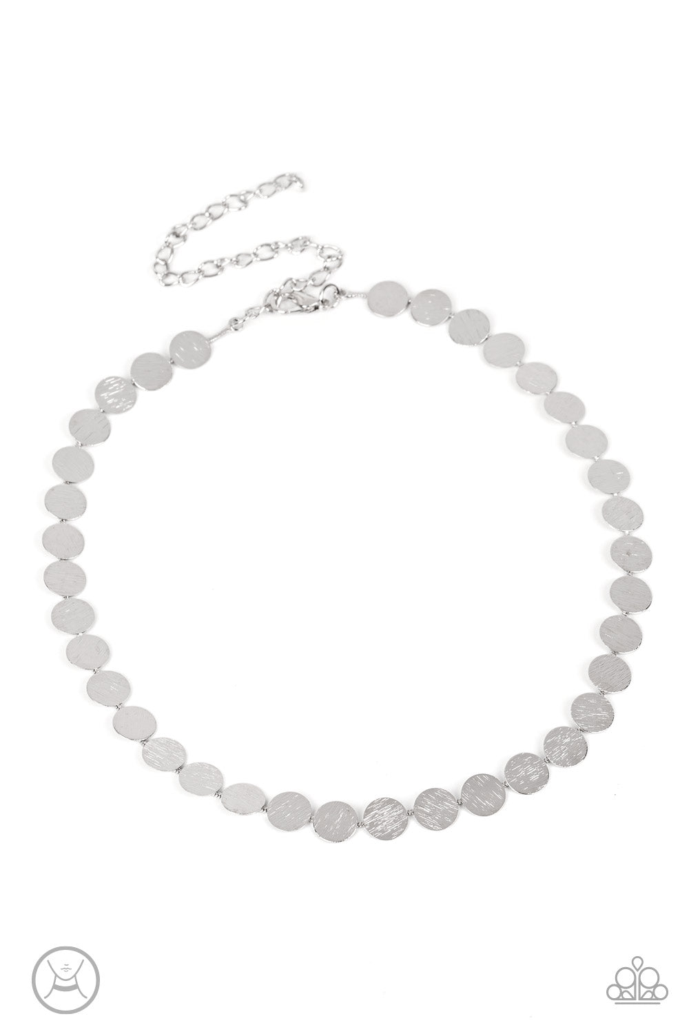 Flash Mob Flicker - Silver Paparazzi Choker Necklace