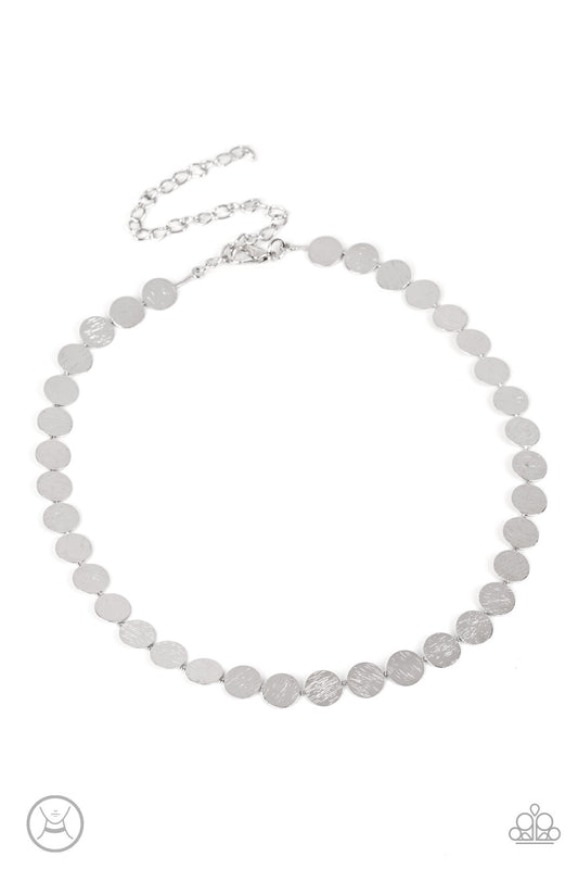 Flash Mob Flicker - Silver Paparazzi Choker Necklace