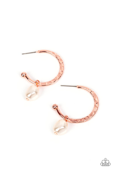 GLAM Overboard - Copper Paparazzi Earrings