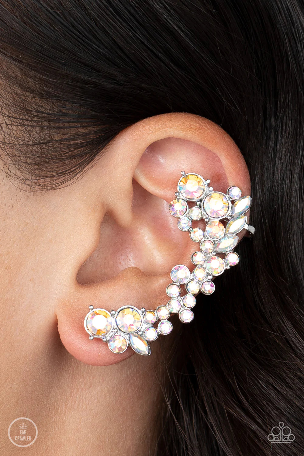 Astronomical Allure Multi Paparazzi Ear-Crawler Earrings