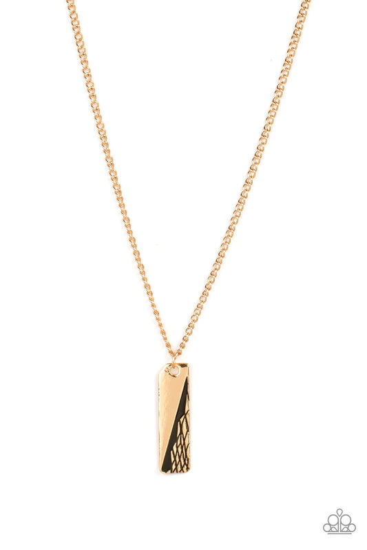 Tag Along - Gold Paparazzi Urban Necklace