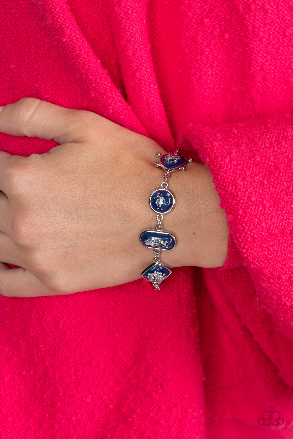 Speckled Shimmer - Blue Paparazzi Bracelet