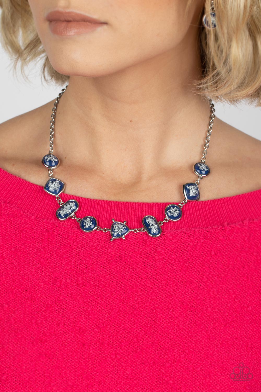 Fleek and Flecked - Blue Paparazzi Necklace