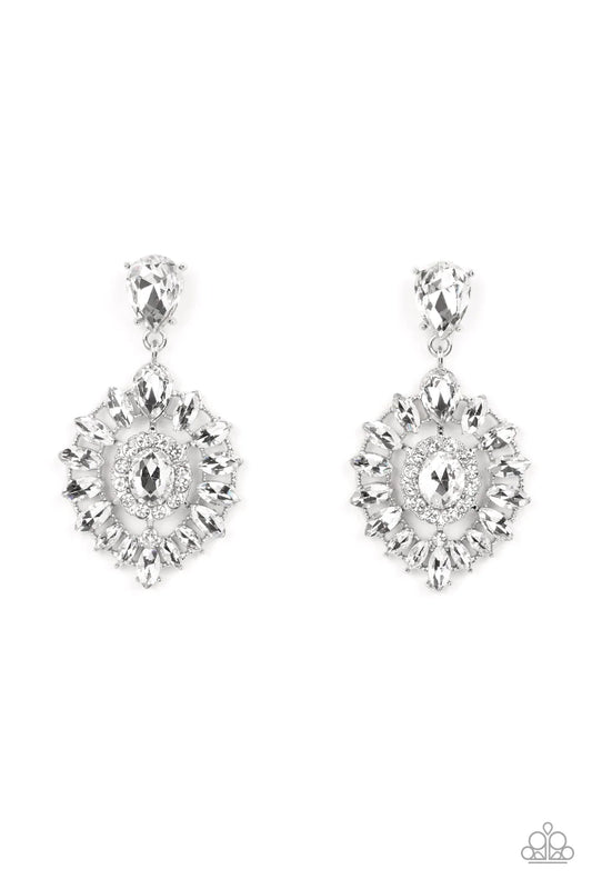 My Good LUXE Charm White Paparazzi Earrings