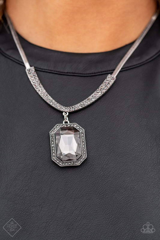 Fit for a DRAMAQUEEN Silver Paparazzi Fashion Fix Necklace