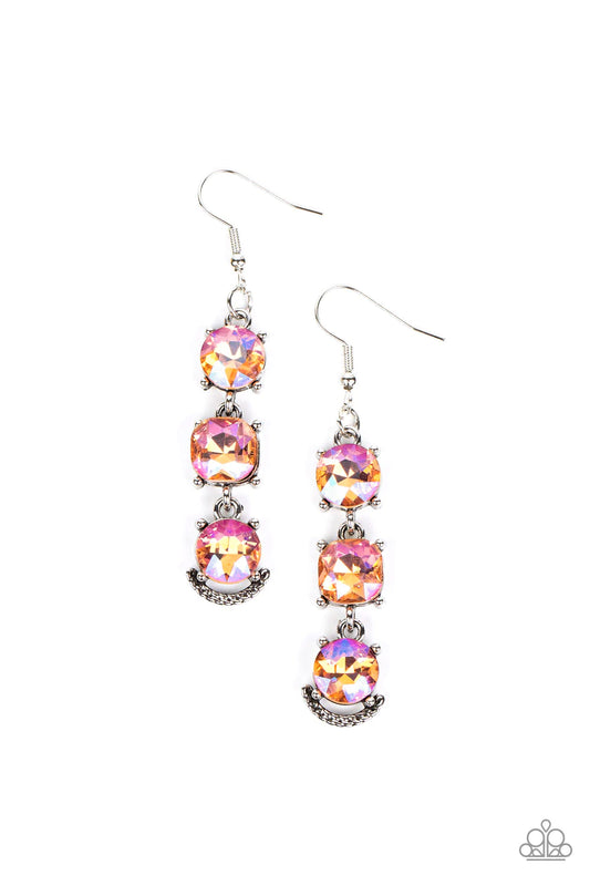 Determined to Dazzle Orange Paparazzi Earrings