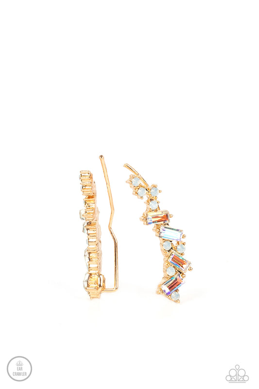 Stay Magical - Gold Paparazzi Ear-Crawler Earrings