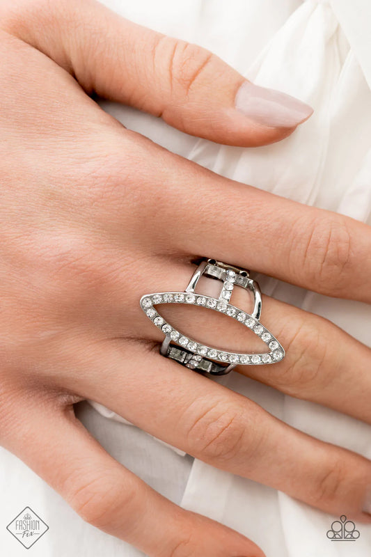 Icy Intuition White Paparazzi Fashion Fix Ring