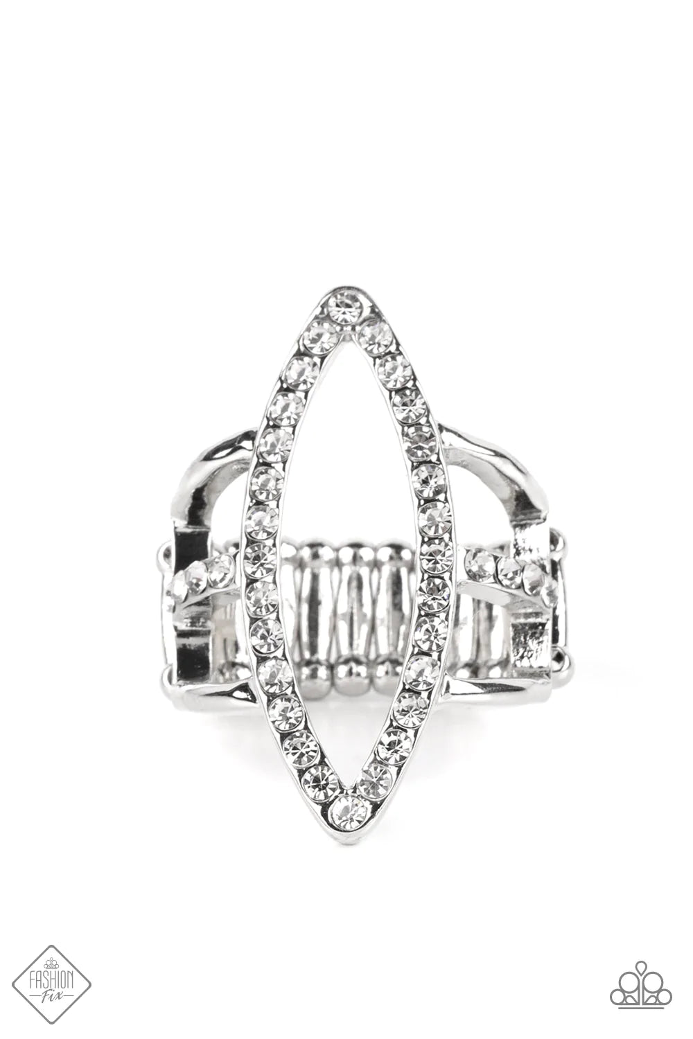 Icy Intuition White Paparazzi Fashion Fix Ring