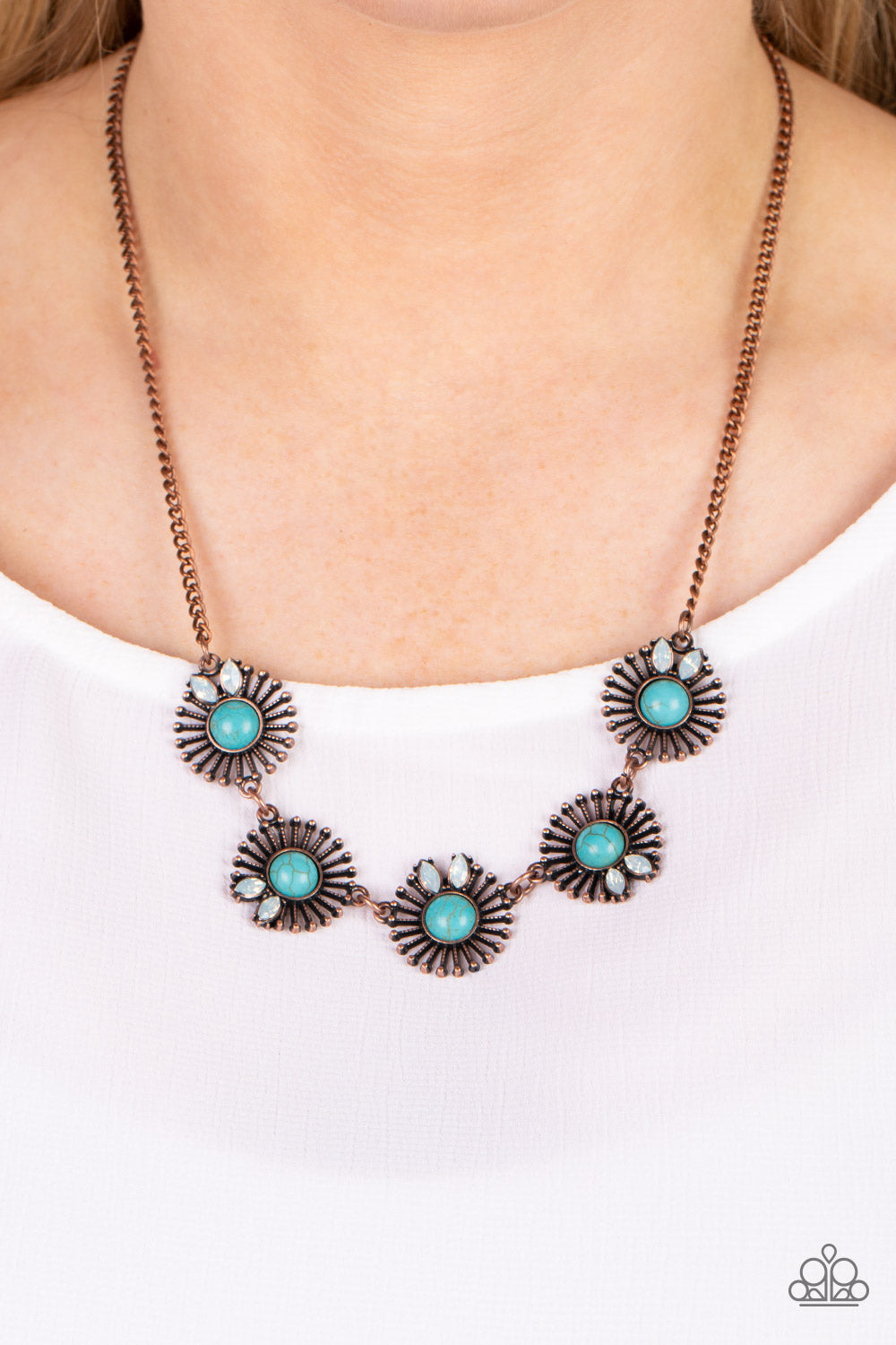 Fully Solar-Powered - Copper Paparazzi Necklace