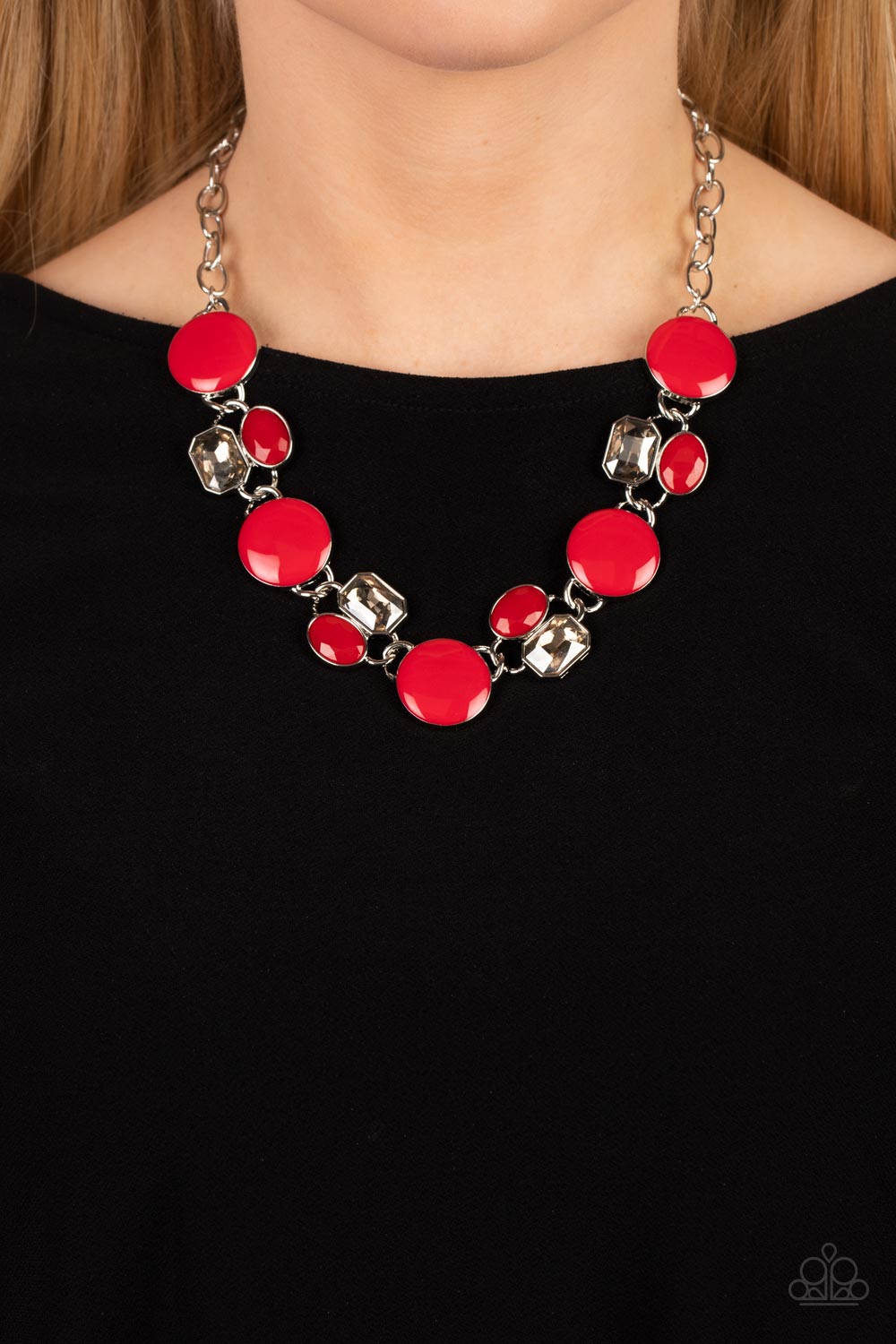 Dreaming in MULTICOLOR - Red Paparazzi Necklace