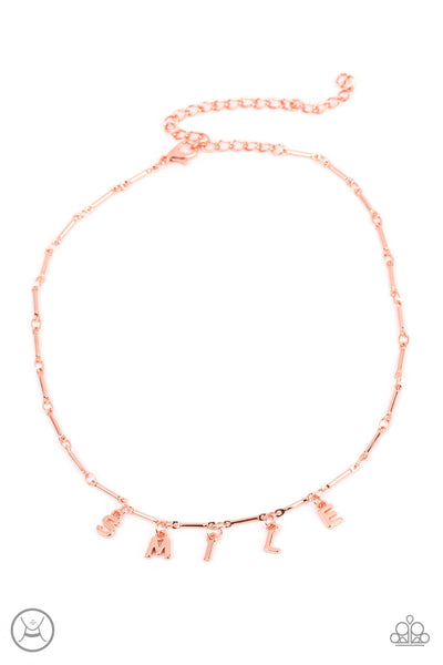 Say My Name - Copper Paparazzi Choker Necklace
