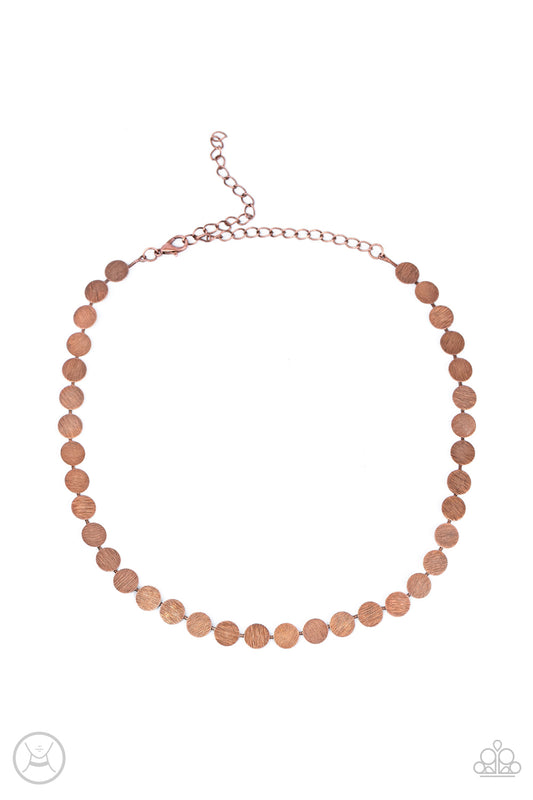 Flash Mob Flicker - Copper Paparazzi Choker Necklace