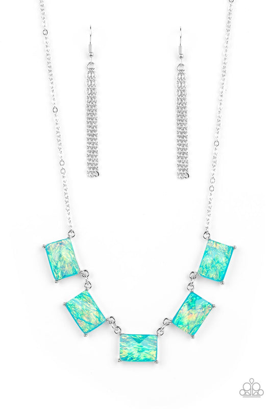 Opalescent Oblivion - Blue Paparazzi Necklace