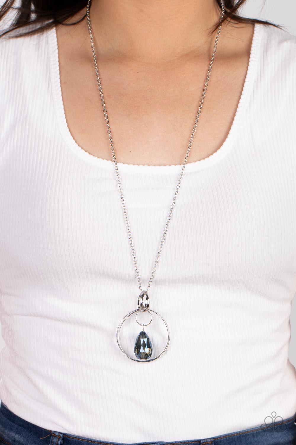Swinging Shimmer - Blue Paparazzi Necklace