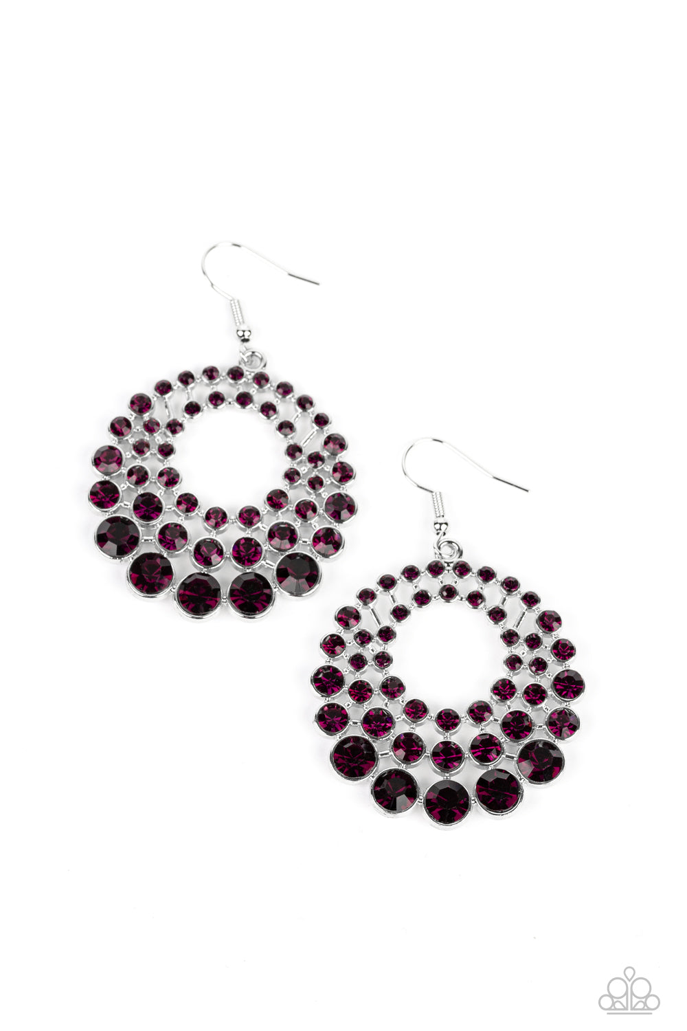 So Self-GLOW-rious - Purple Paparazzi Earrings
