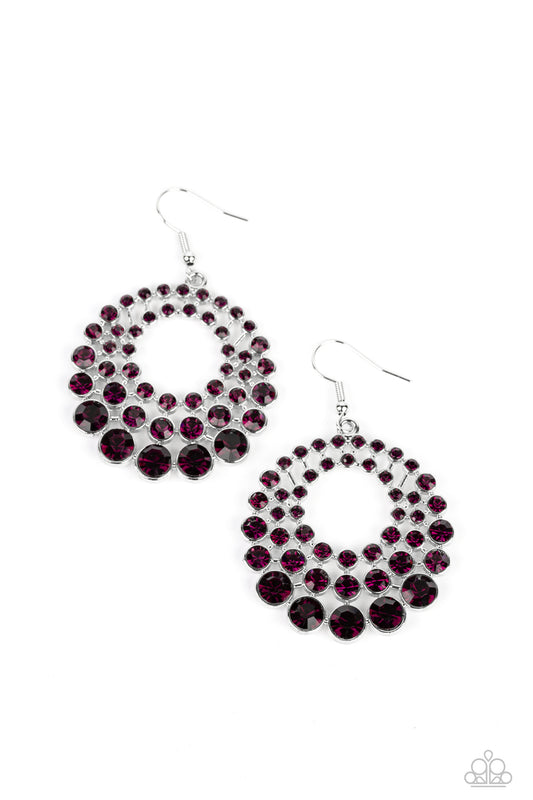 So Self-GLOW-rious - Purple Paparazzi Earrings