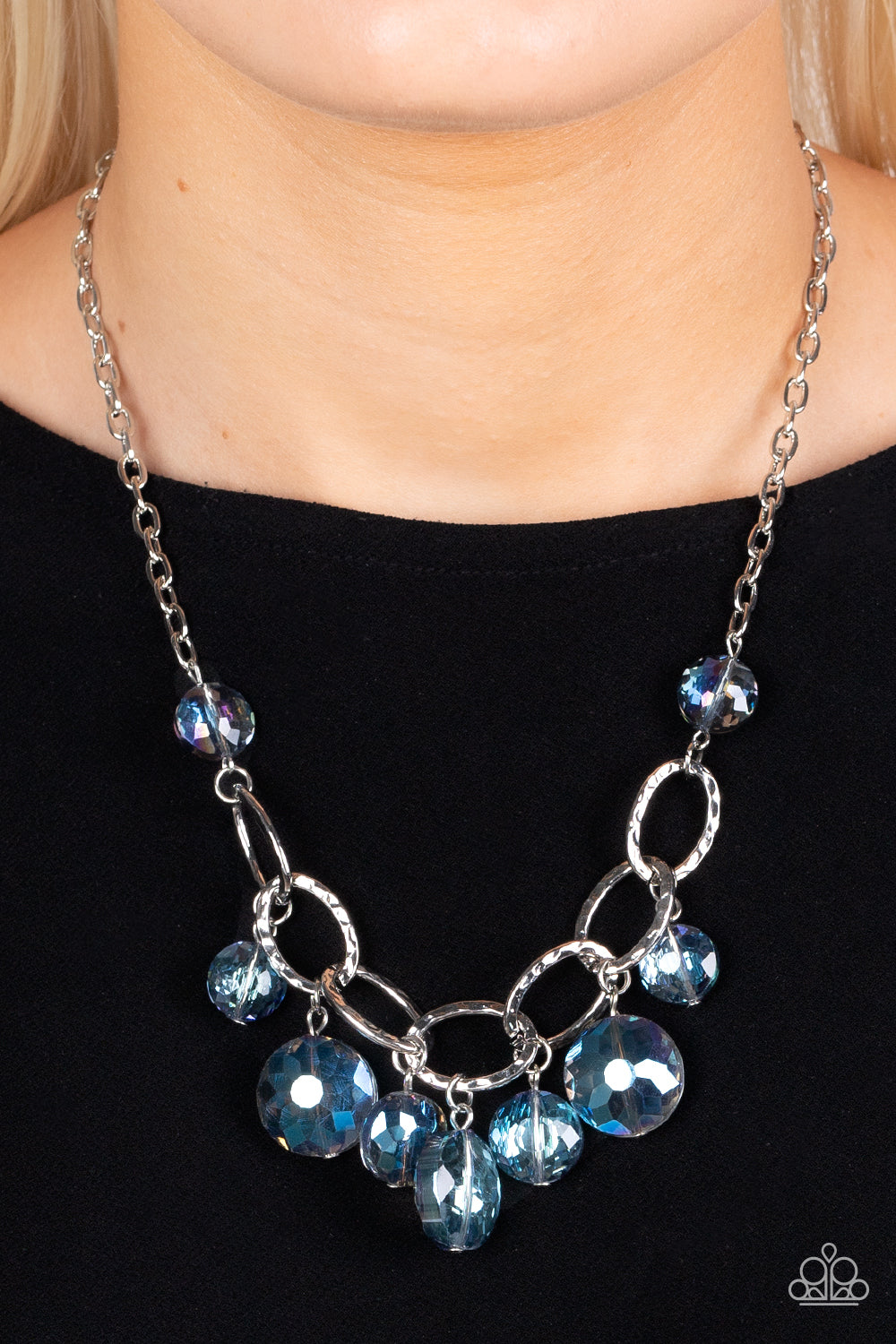 Rhinestone River - Blue Paparazzi Necklace