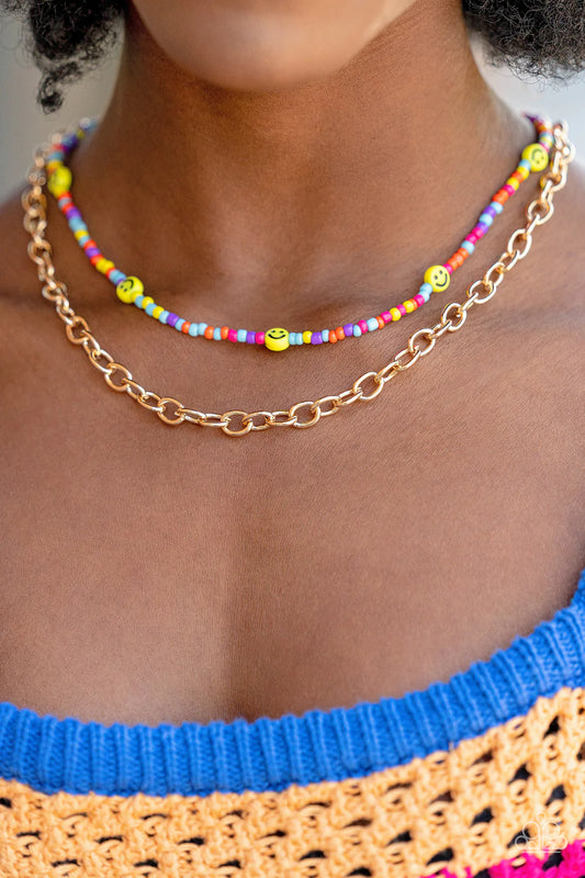 Happy Looks Good On You Multi Paparazzi Necklace