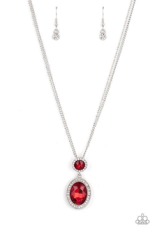 Castle Diamonds - Red Paparazzi Necklace