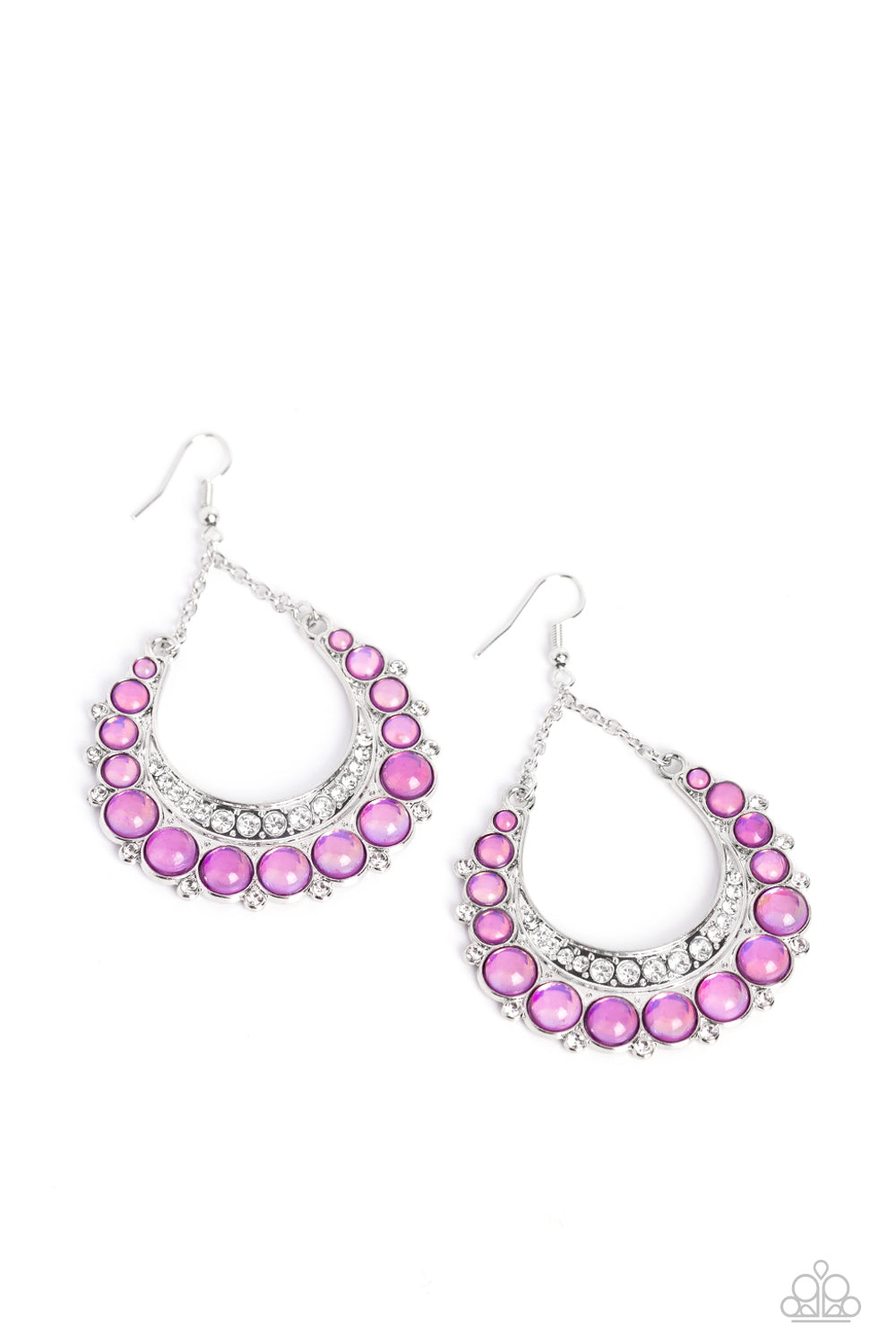 Bubbly Bling - Purple Paparazzi Earrings
