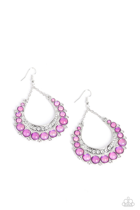 Bubbly Bling - Purple Paparazzi Earrings