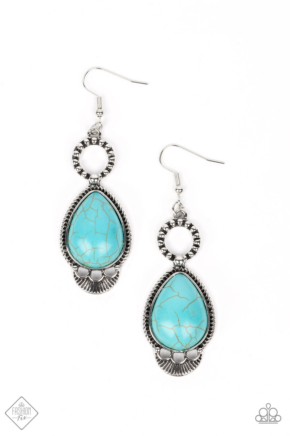River Cruzin' Blue Paparazzi Fashion Fix Earrings