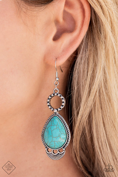 River Cruzin' Blue Paparazzi Fashion Fix Earrings