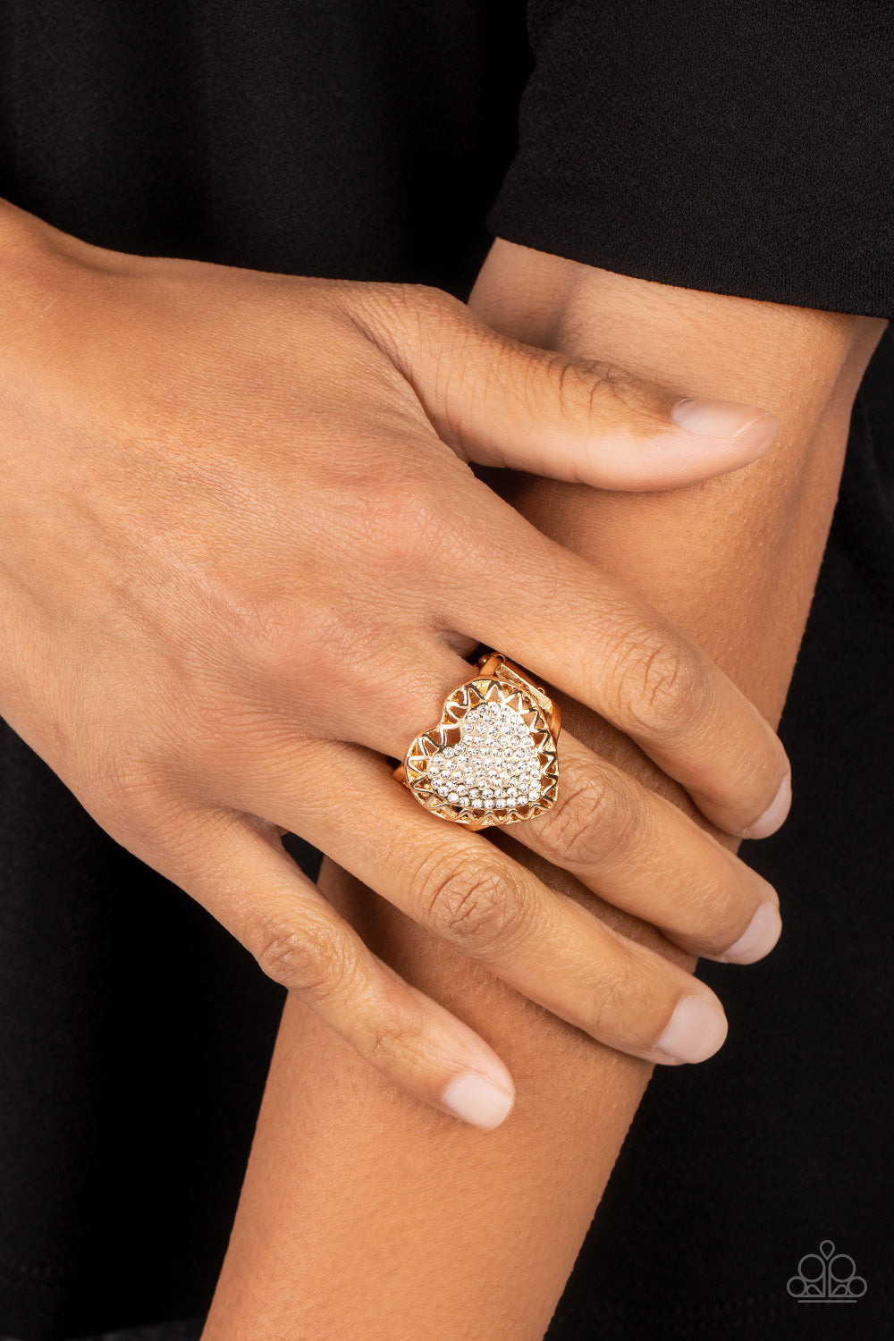 Romantic Escape - Gold Paparazzi Ring