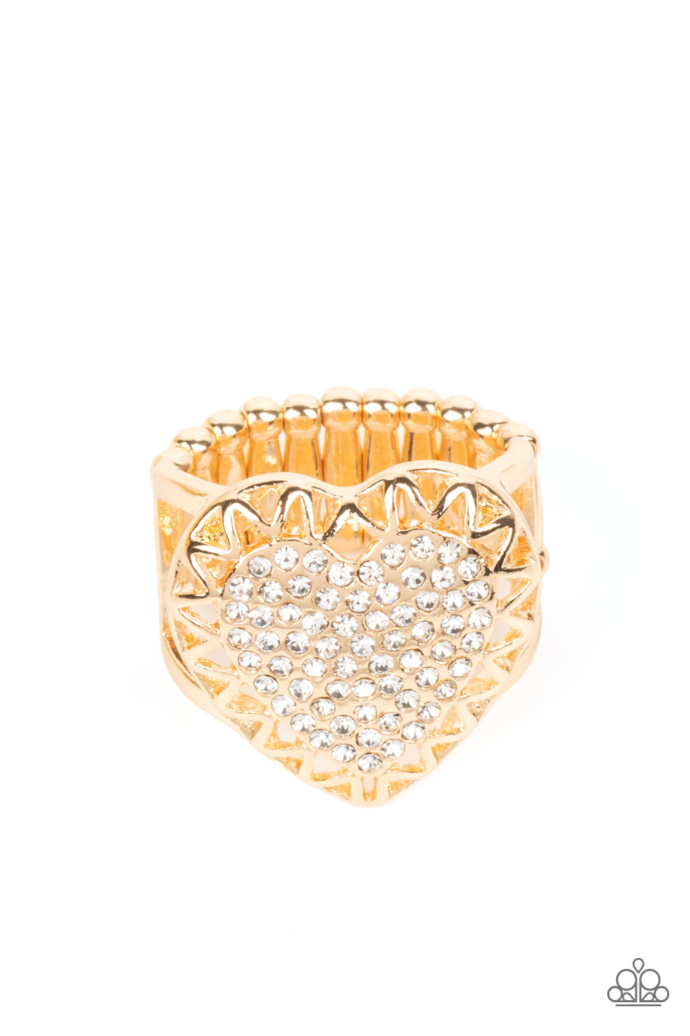 Romantic Escape - Gold Paparazzi Ring