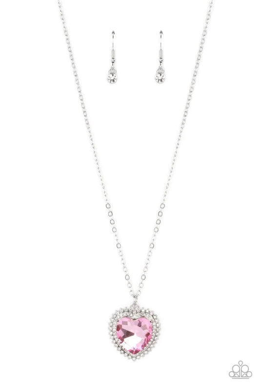 Sweethearts Stroll Pink Paparazzi Necklace