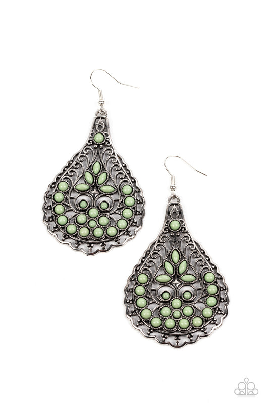 Botanical Beauty - Green Paparazzi Earrings