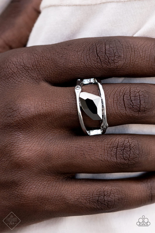 Sculpted Style Silver Paparazzi Fashion Fix Ring