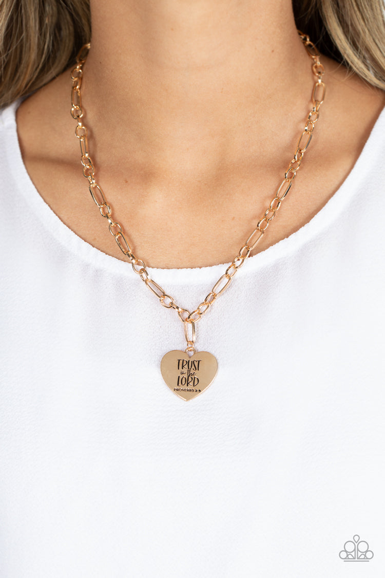 Perennial Proverbs - Gold Paparazzi Necklace