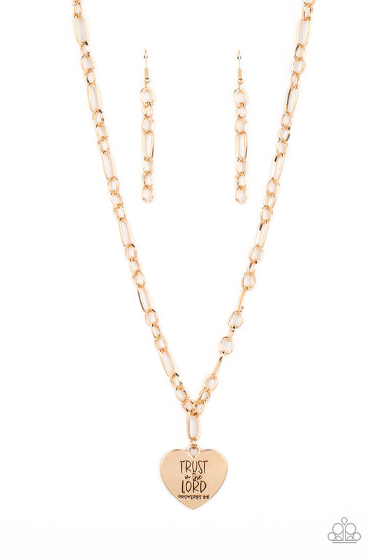 Perennial Proverbs - Gold Paparazzi Necklace