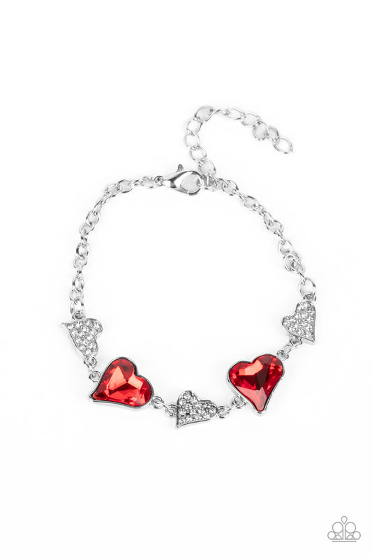 Cluelessly Crushing - Red Paparazzi Bracelet
