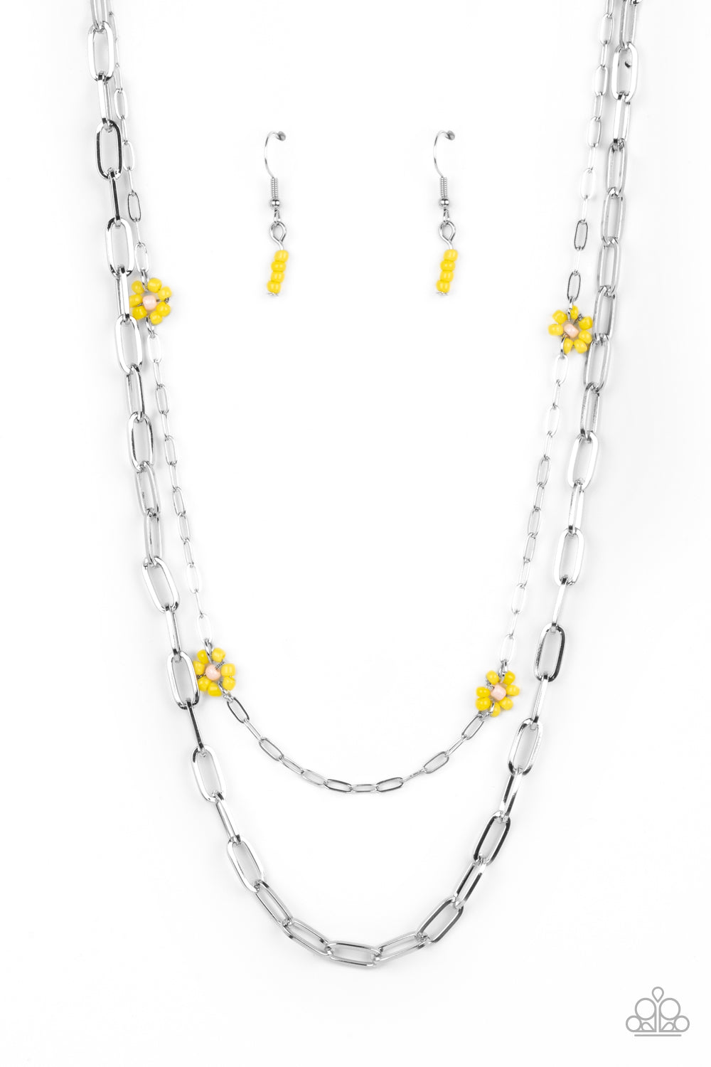 Bold Buds - Yellow Paparazzi Necklace